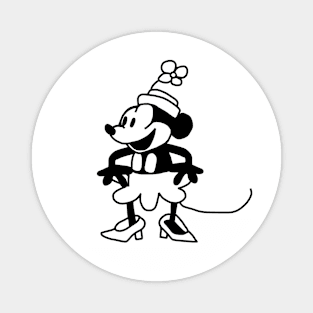 Steamboat Willie Happy Cartoon Girl Mouse Magnet